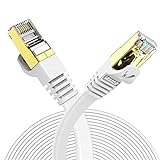 Veetop 15m Lan Kabel Cat 7 Netzwerkkabel Flach für 10 Gigabit Ethernet mit...