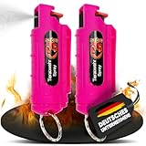 2 x Wilhelm Pfefferspray 16 ml Schlüsselanhänger pink Tierabwehr...