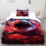 SanLiLLohKi Hai Blut Bettwäsche Single（135x200cm） 100% Mikrofaser 2...