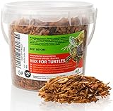 UGF - Universal Schildkröten Futter Mix, 500 Milliliter Eimer ≈ 90g,...