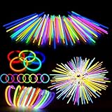 Kangtaixin Knicklichter Leuchtstäbe - 100er Party-Set mit 100 Verbindern,...
