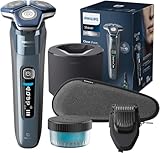 PHILIPS Shaver S7000 – Elektrischer Nass-& Trockenrasierer in Eisblau mit...
