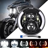 SUPAREE 7 Zoll Motorrad Scheinwerfer 7 Zoll LED Scheinwerfer Motorrad 6000K...