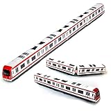 JTMM Zugmodell, 4-teiliges Wagenset Alloy City Rail U-Bahn-Zugmodell,...