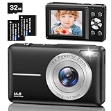 Digitalkamera Fotokamera mit 32GB Karte, 1080P FHD 44MP Kinder Kamera 2,4...