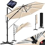 KESSER® Sonnenschirm Ampelschirm Sun Rund XL LED Solar Ø330 cm Inkl....