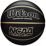 Wilson Men's NCAA Highlight 295 BSKT Basketball, Black/Gold, Official, 7