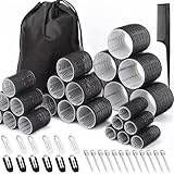 50 Stücke Lockenwickler Set, 24 Stück 4 Größen (60/48/36/25mm) mit 24...