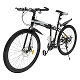 Levkitch 26 Zoll Mountainbike 21-Speed Erwachsene Faltenräder 26'' Rad MTB...