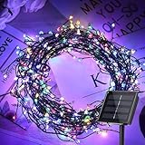 YUANYUYING Solar-Lichterkette,6 m, 200 wasserdichte LEDs, Solar-Knaller mit...