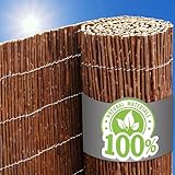 urfence Deine Oase: 110x500 Balkon Sichtschutz Gartenzaun Weidenzaun -...