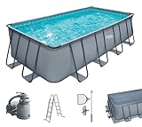 Summer Waves Frame Pool Komplettset | Rechteckig 549x274x132 cm Grau |...