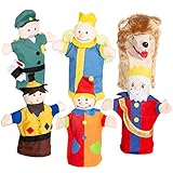 roba Kasperlefiguren aus Stoff, Handpuppenset 6-fach, Kinder Kasperpuppen...