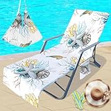 xitoio Mikrofaser-Strandkorb-Handtuch mit Taschen, Motiv:...