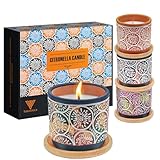 Citronella Kerze Outdoor, Sojawachs Duftkerzen Geschenkset Draußen, Bis zu...