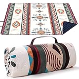 LARUTAN Outdoor Picknickdecke Boho, 200x200cm Stranddecke Sandfrei,...