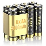 EBL AA Akku Pro Version 8 Stück - wiederaufladbare AA Batterien 2800mAh...