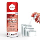 TFC Heizkörperlackspray – Glänzend Reinweiss, Acrylbasiertes Spray für...