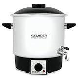 Bielmeier Einkochautomat 9 L Emaille Weiß – 1000 W Einkochtopf mit...