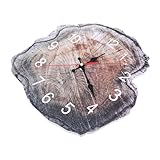 Holibanna Jährliche Ringuhr aus Holz Stilvolle Wanddekoration für...