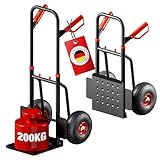 ATHLON TOOLS Schwerlast-Sackkarre klappbar 200kg – Stahlrahmen mit...