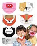 Rousig Kinder Mundschutz Kindermasken 50 Stück 3 Lagig Einwegmasken...