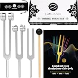 Stimmgabel Set für Heilung (128 Hz, 256 Hz, 512 Hz) –...
