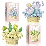 DabbOo 2 Stück Klemmbausteine Blumen Orchidee Bausteine Pflanzen Blumen...