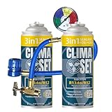 ClimaSet 3in1 R134a Kältemittel Ersatzgas - Kühlmittel Klima Auto mit...