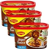 Maggi Jäger Sauce perfekt für Fleisch 200g 3er Pack