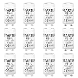 12 Stück Starter Leuchtstoffröhre FS-U 4-80W 220-240V Neonröhren Starter...