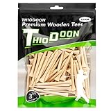 THIODOON Golf-Tees,83mm weniger Reibung, Holz-Tees, Training für...