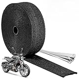 LIAVOP 15M Wärmeschutzband, Auspuffwärmeschutzband, schwarzes...