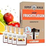 Super Ninja Fruchtfliegenfalle - Spar Pack - 4 Fallen - Hochwirksame...