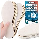 TULMERO 2 Paare Thermo Einlegesohlen - Winter Einlagen Schuhe...