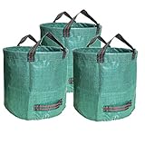 3er Set Gartensack -500L Gartenabfallsack mit extra verstärktem Boden...