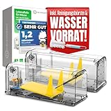 Heimwert Lebendfalle Maus Mausefalle 2erSet - mit Wasser Speicher +...