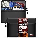 JUNDUN 2er Pack Feuerfeste Tasche(21,5x15cm, 6400℉), 12-lagige...