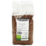 Oltresole - Bio Leinsamen 1 kg - Bio rohe, ganze und dunkle Samen, reich an...