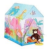 Relaxdays 10024756 Spielzelt Dschungel Tiere, f. Kinderzimmer, Outdoor, ab...