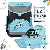 MUWO Kinder Schulranzen Set 5tlg. ergonomischer leichter Schulrucksack mit...