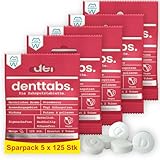 Denttabs Zahnputztabletten Erdbeergeschmack 5x125 Stk. die vollwertige...