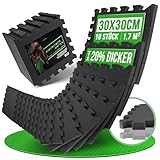 AthleticPro Bodenschutzmatte Fitness [30x30cm] - 18 extra dicke Bodenmatten...