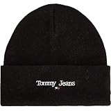 Tommy Jeans Herren Strickmütze Sport Beanie mit Logo, Schwarz (Black),...