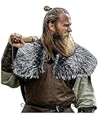 keland Viking Fell Schulter Umhang Mittelalter Schulterfell Kunstpelzkragen...