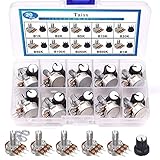 Taiss/20 Stücke Potentiometer Kit mit Knöpfen B1K 2K 5K 10K 20K 50K 100K...