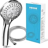 VEHHE Duschkopf mit Schlauch 1,5m, Chrome 5 Strahlarten Duschbrause,...