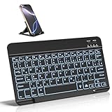 Vobafe Bluetooth Tastatur mit Telefonhalter für iOS/Android/Windows,...