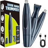 Nasenhaartrimmer Herren & Damen – IPX7 Wasserdichter 3-in-1...