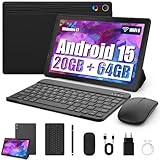 Tablet 10 Zoll 8-in-1 Kit Android 15 Tablet PC mit Hülle Tastatur Maus...